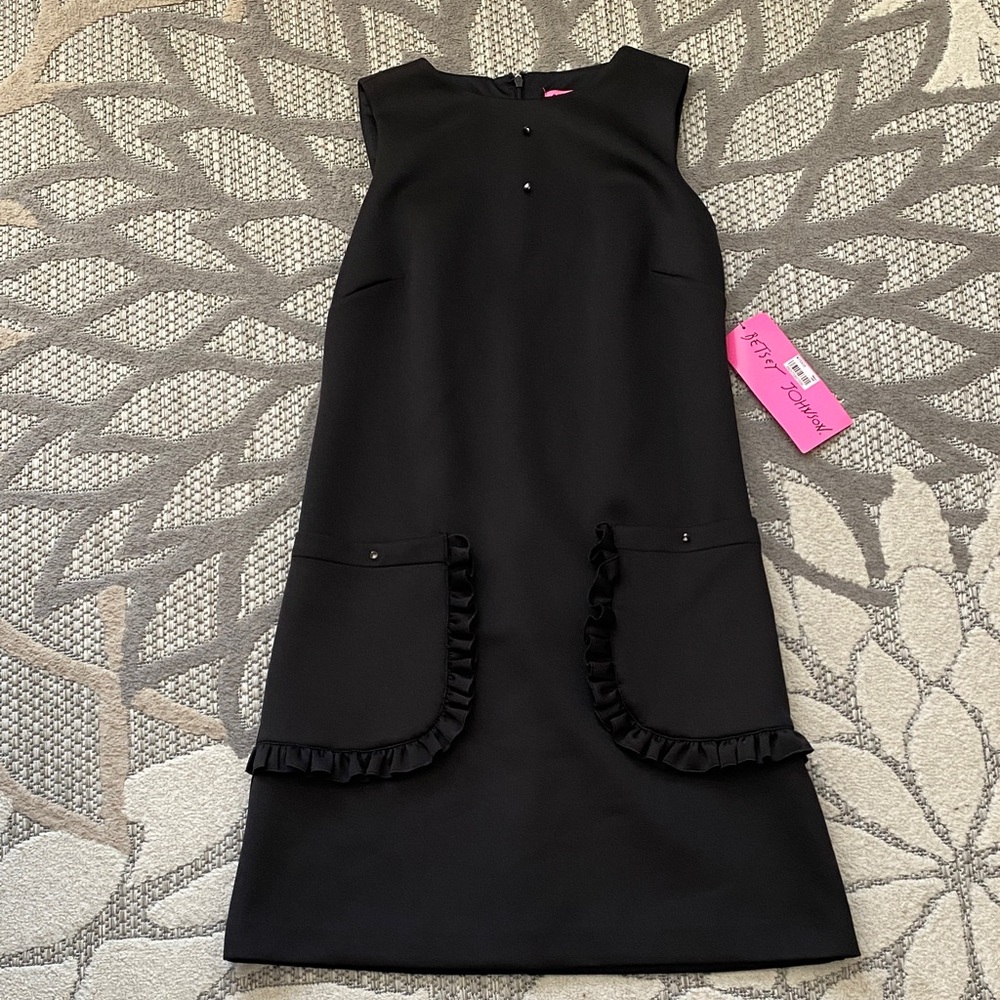 Betsey Johnson Black Dress with Ruffle Details